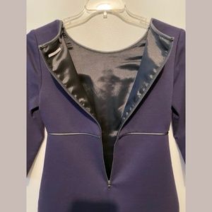 T Tahari Fitted Long Sleeve Dress - Eggplant - Small